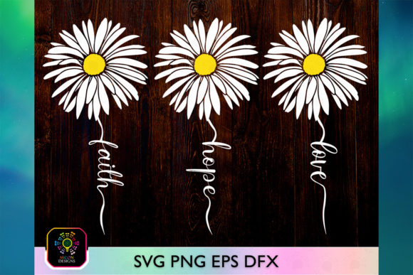 Review of Faith Hope Love Daisy SVG PNG Bundle for Real Embroidery Projects